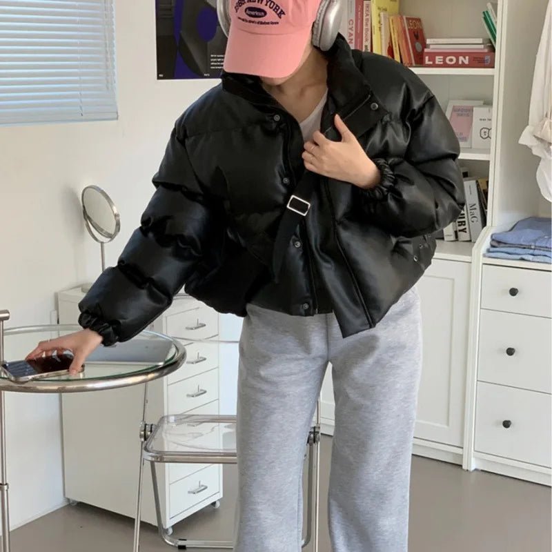 Chaqueta acolchada de piel sintética Samantha