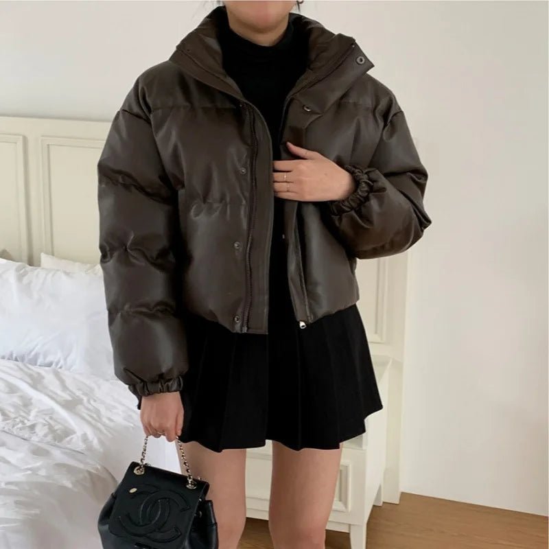 Chaqueta acolchada de piel sintética Samantha