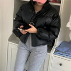 Chaqueta acolchada de piel sintética Samantha