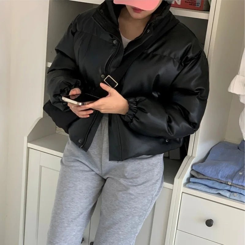 Chaqueta acolchada de piel sintética Samantha