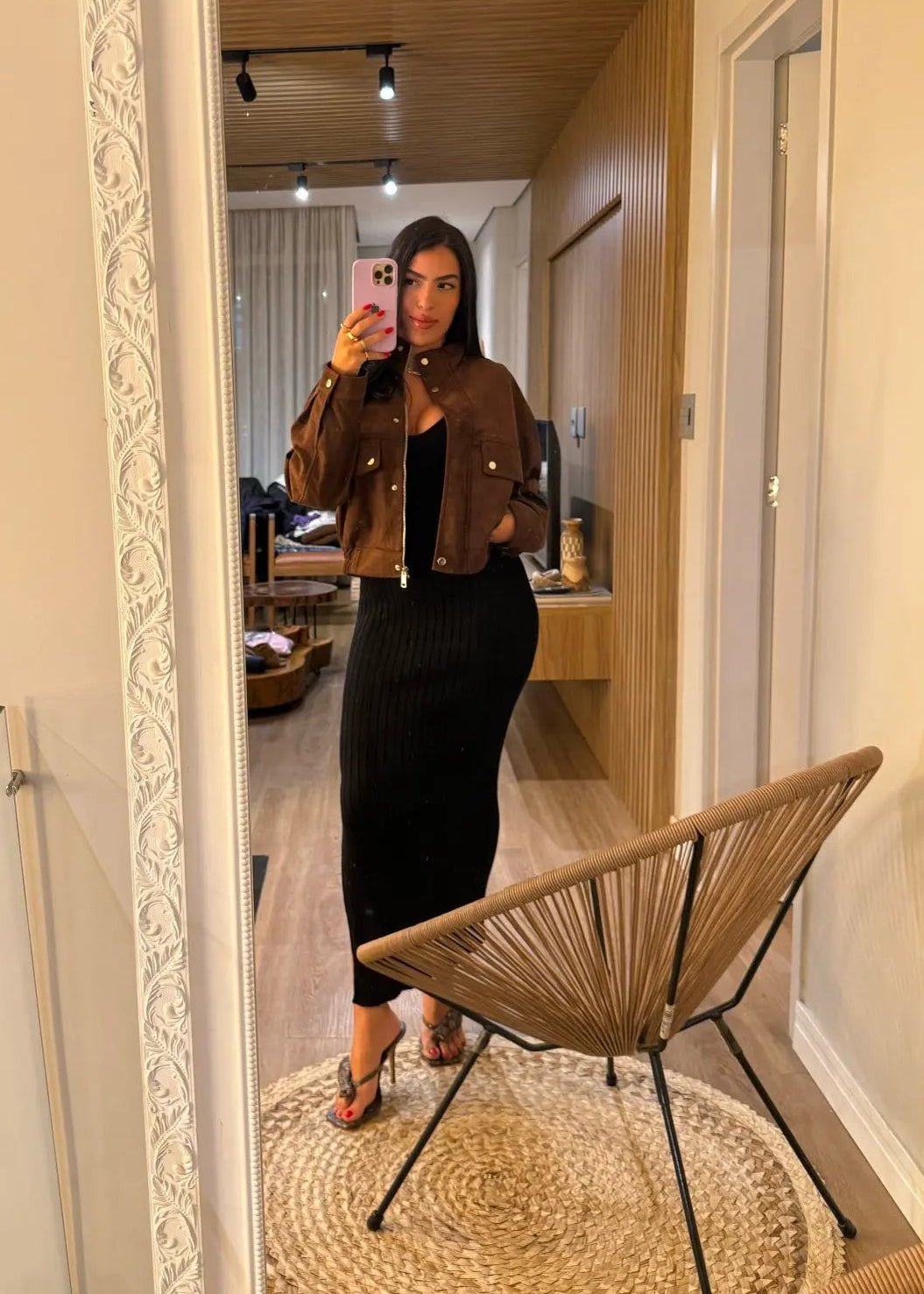 Chaqueta Nicole de ante sintético