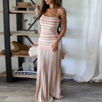 Olivia vestido maxi de tirantes a rayas