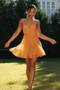 Vestido mini camisola patchwork con escote en V Bianca