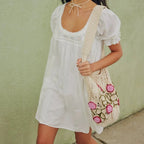 Vestido babydoll Sophia con mangas abullonadas