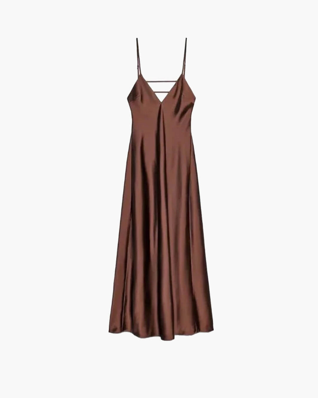 Vestido largo Kirra de satén sin espalda