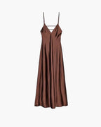 Vestido largo Kirra de satén sin espalda