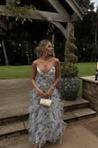 Shirley vestido maxi floral con volantes