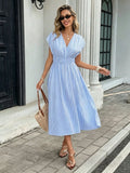 Jessica vestido maxi estilo empire a rayas