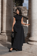 Veronica vestido maxi con cuello alto