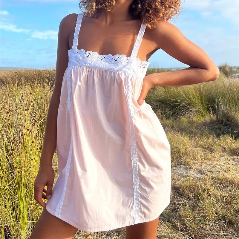 Violet vestido mini babydoll con encaje [max 255]