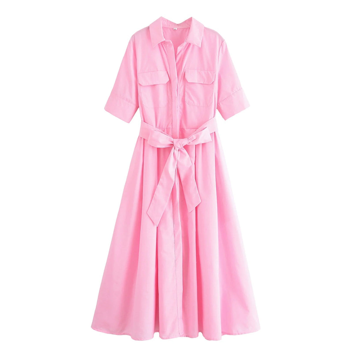 Vestido Midi Camisero Ariane con Cinturón