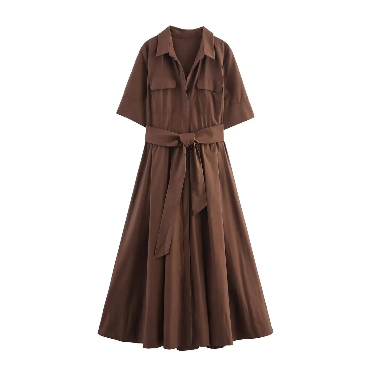 Vestido Midi Camisero Ariane con Cinturón