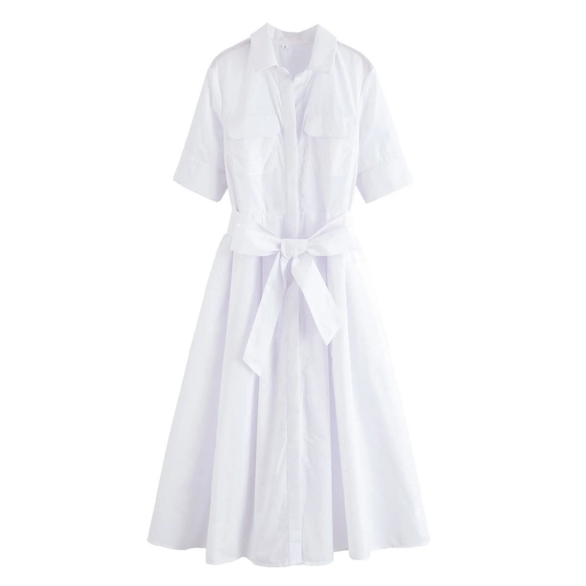 Vestido Midi Camisero Ariane con Cinturón