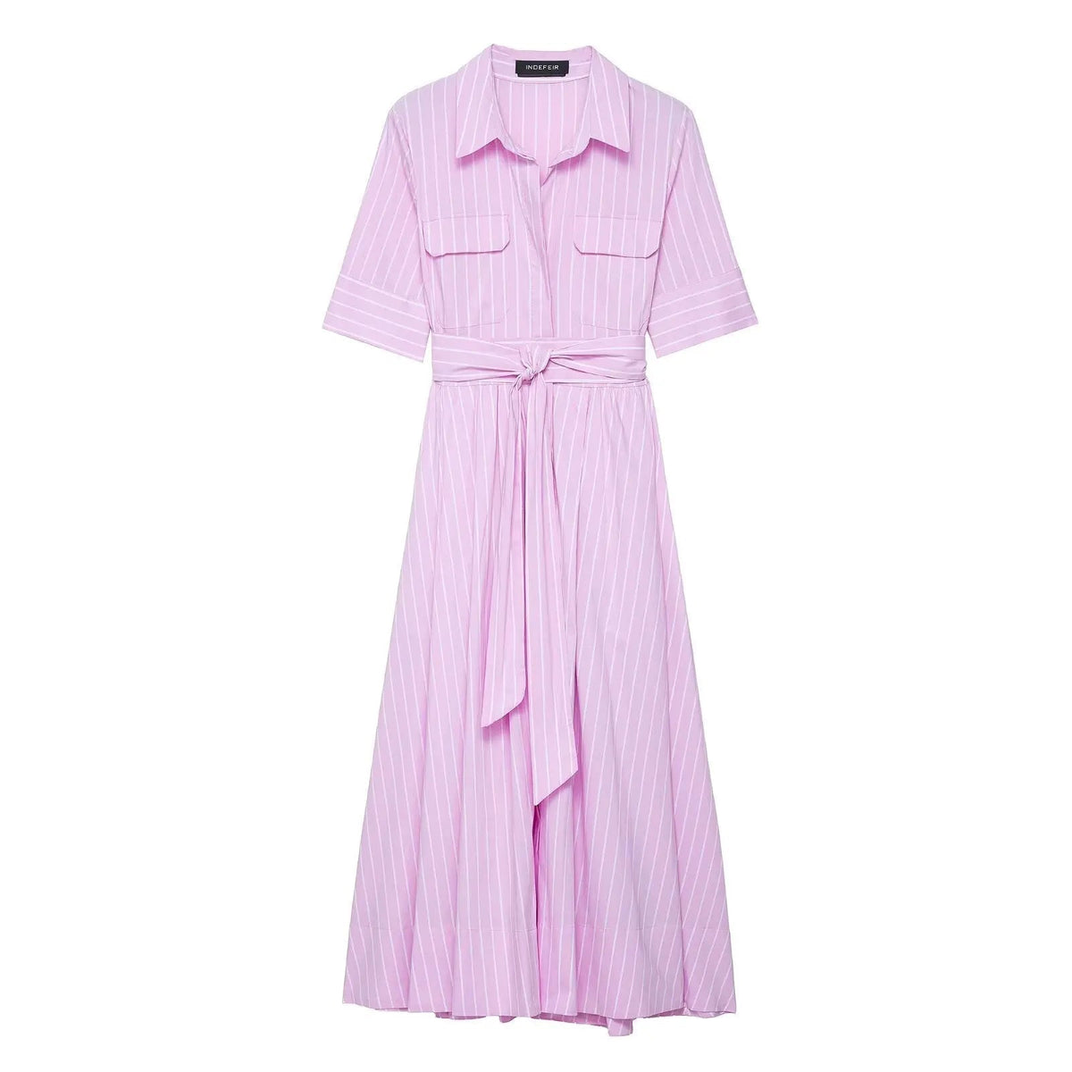 Vestido Midi Camisero Ariane con Cinturón