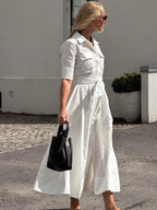 Vestido Midi Camisero Ariane con Cinturón