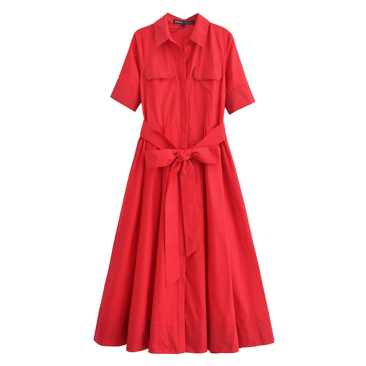 Vestido Midi Camisero Ariane con Cinturón