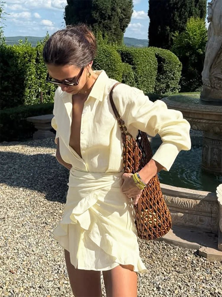 Beatrice vestido camisero con cordones
