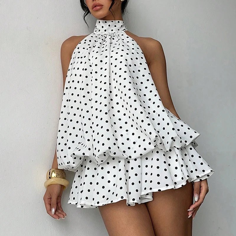 Vestido mini sin espalda de cuello halter Eden