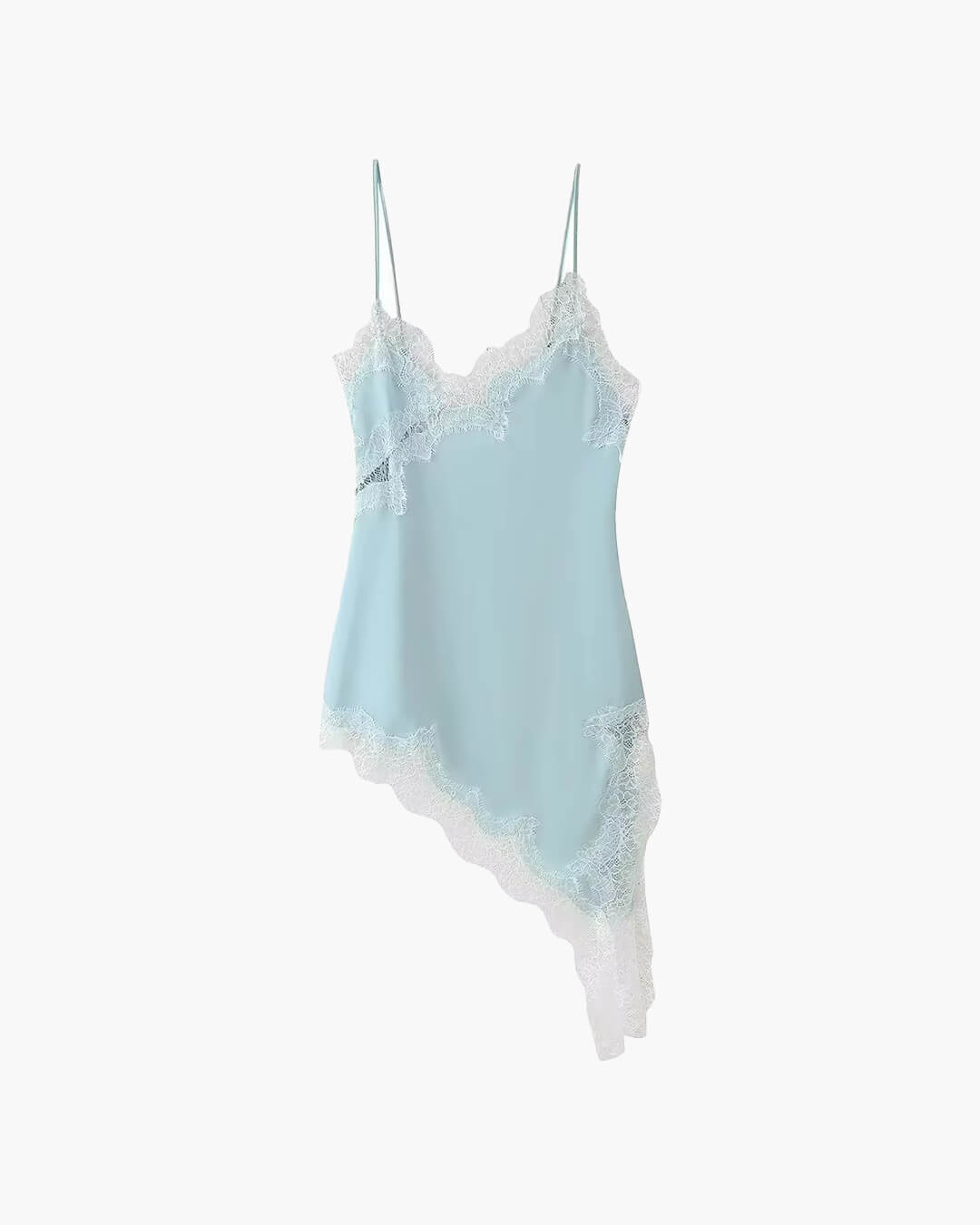 Vestido mini asimétrico de satén Kara