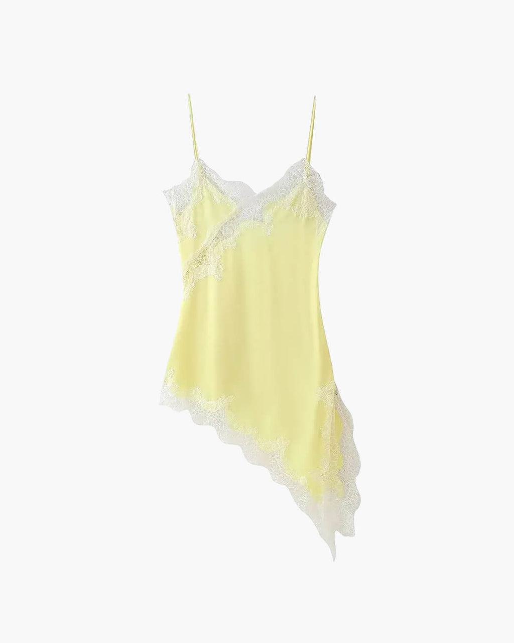 Vestido mini asimétrico de satén Kara