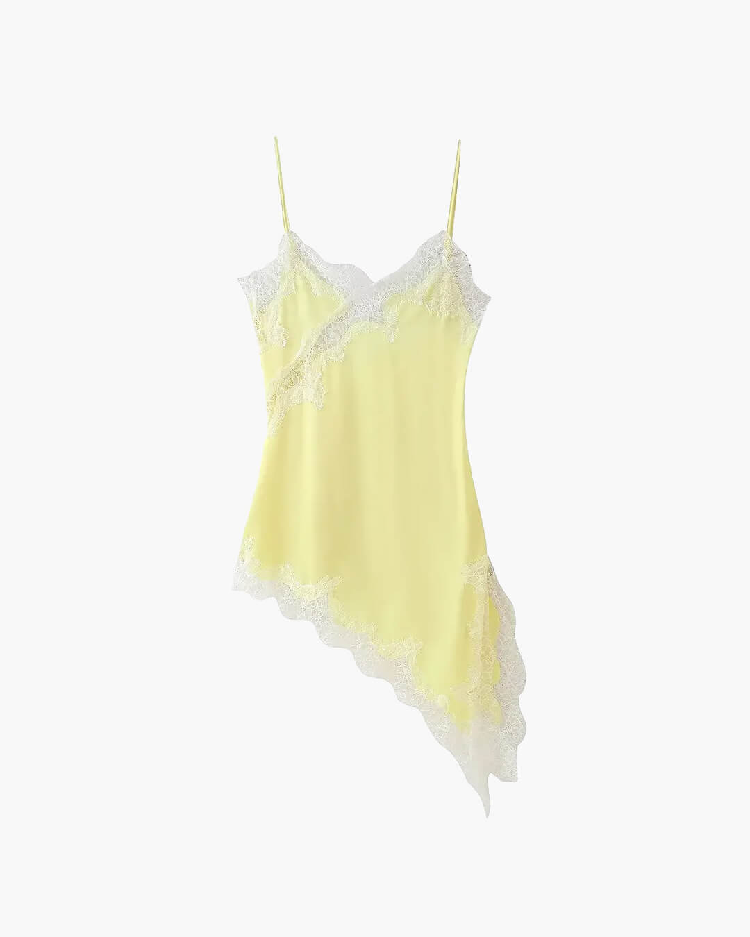 Vestido mini asimétrico de satén Kara