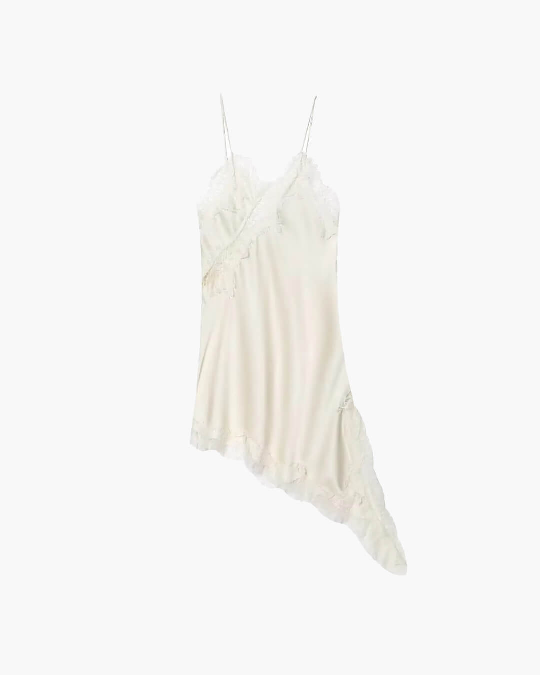 Vestido mini asimétrico de satén Kara