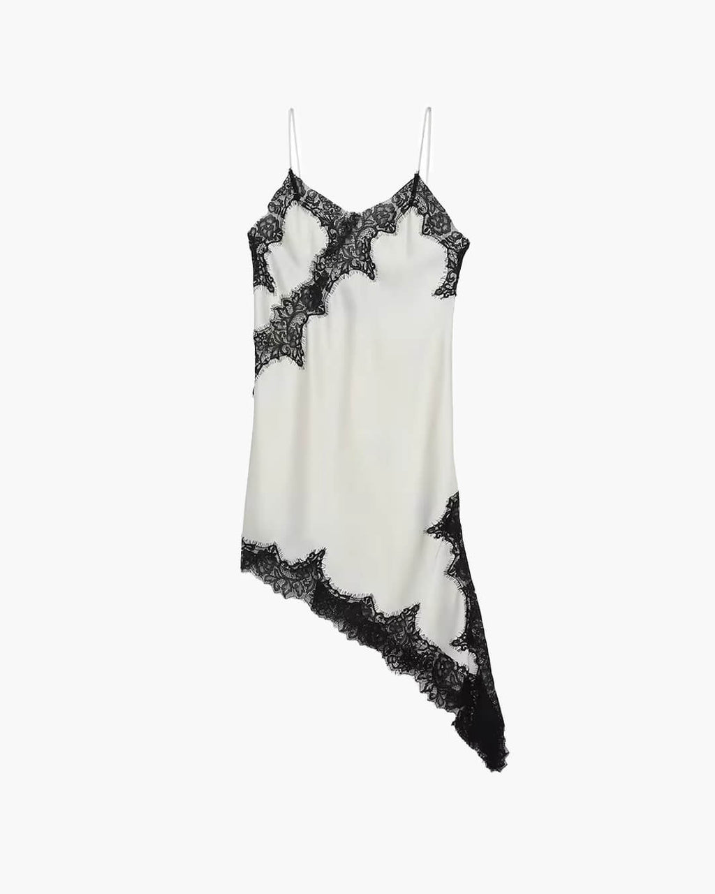 Vestido mini asimétrico de satén Kara