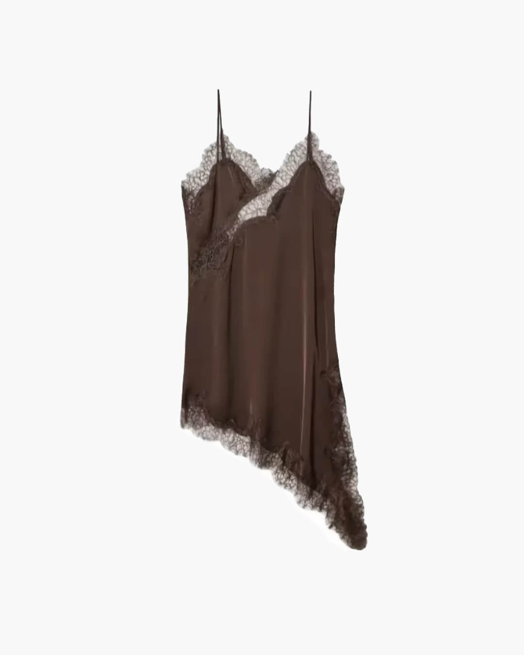 Vestido mini asimétrico de satén Kara