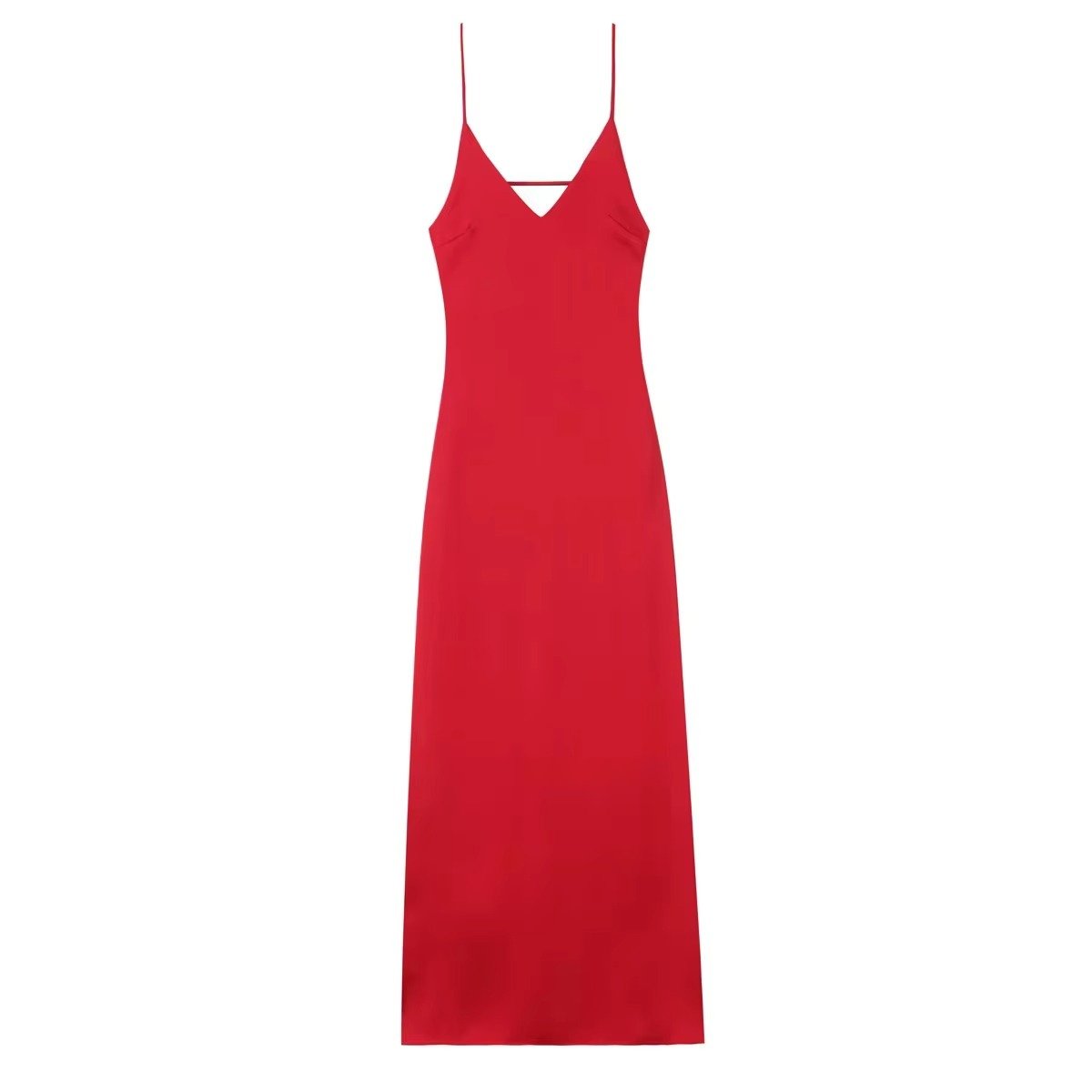 Vestido largo Kirra de satén sin espalda