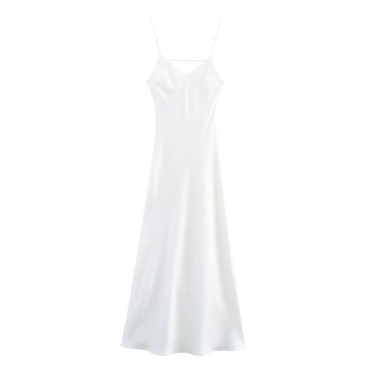 Vestido largo Kirra de satén sin espalda