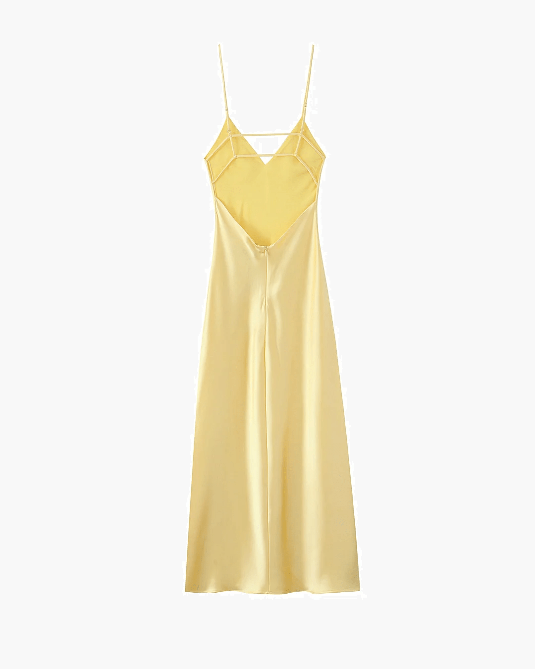 Vestido largo Kirra de satén sin espalda