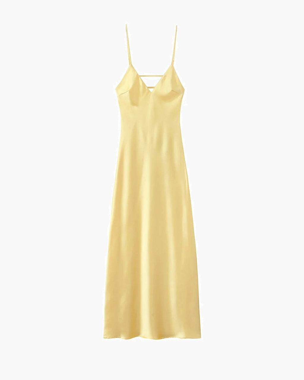Vestido largo Kirra de satén sin espalda