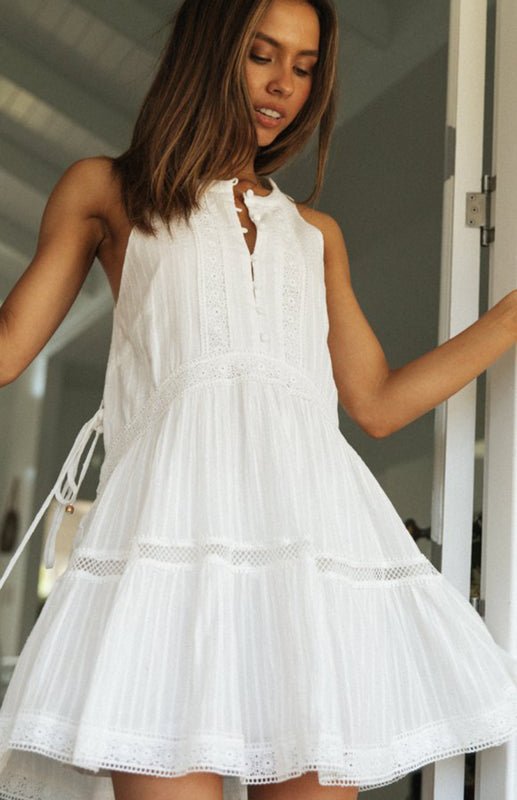 Vestido mini boho Shelby sin mangas