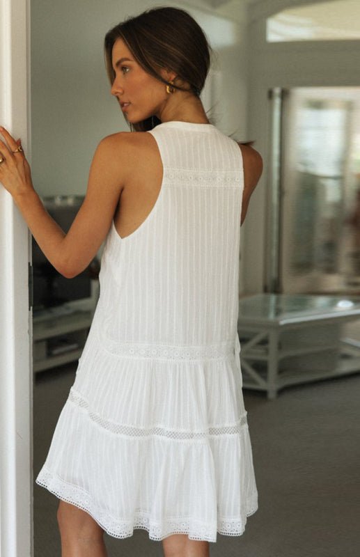 Vestido mini boho Shelby sin mangas