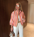 Eva chaqueta bomber a rayas