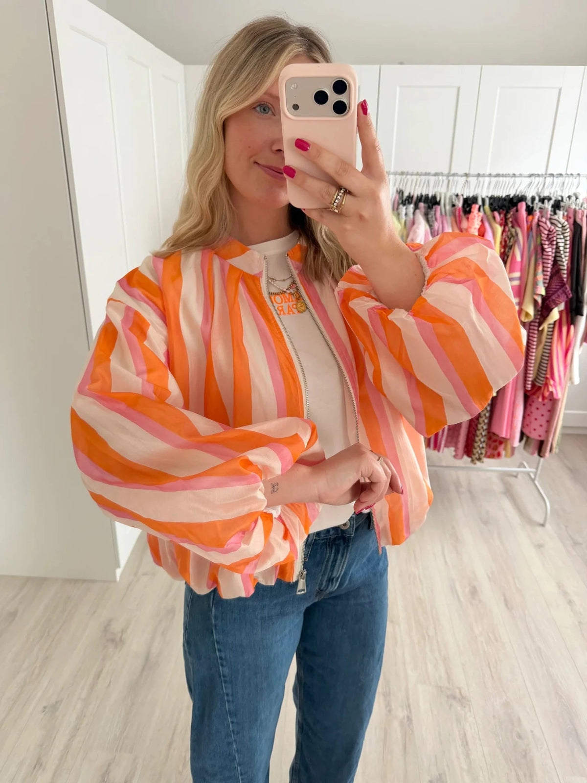 Eva chaqueta bomber a rayas