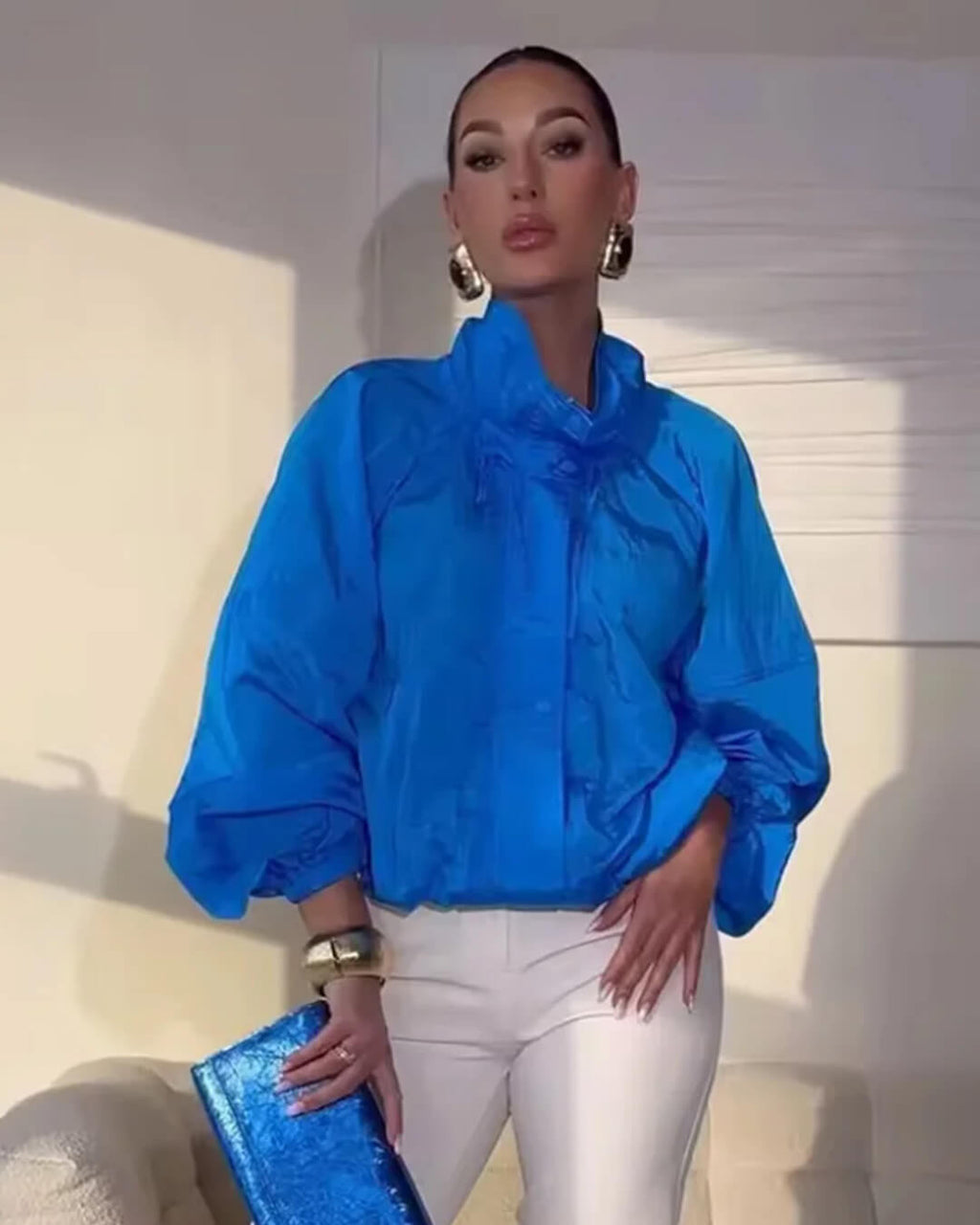 Cortavientos Alice con Cuello Alto