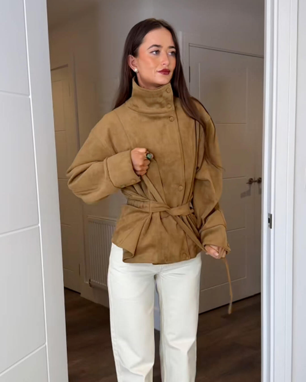 Anna Chaqueta de Ante con Cordones