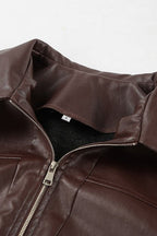 Azara Vintage Chaqueta de Piel Sintética