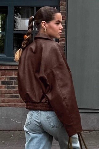 Azara Vintage Chaqueta de Piel Sintética