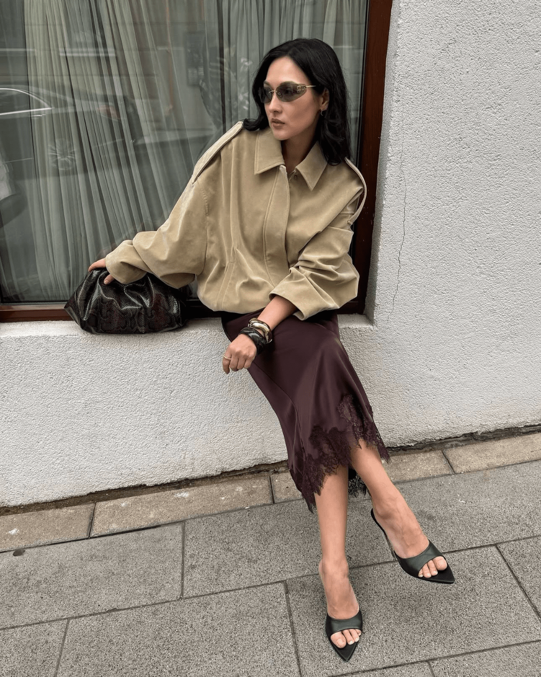 Constance cazadora bomber de ante sintético