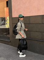 Chaqueta entallada a la cintura Daniela de cuadros vintage