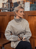 Chaqueta entallada a la cintura Daniela de cuadros vintage