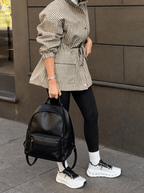 Ellen Chaqueta de Cuello Alto a Cuadros