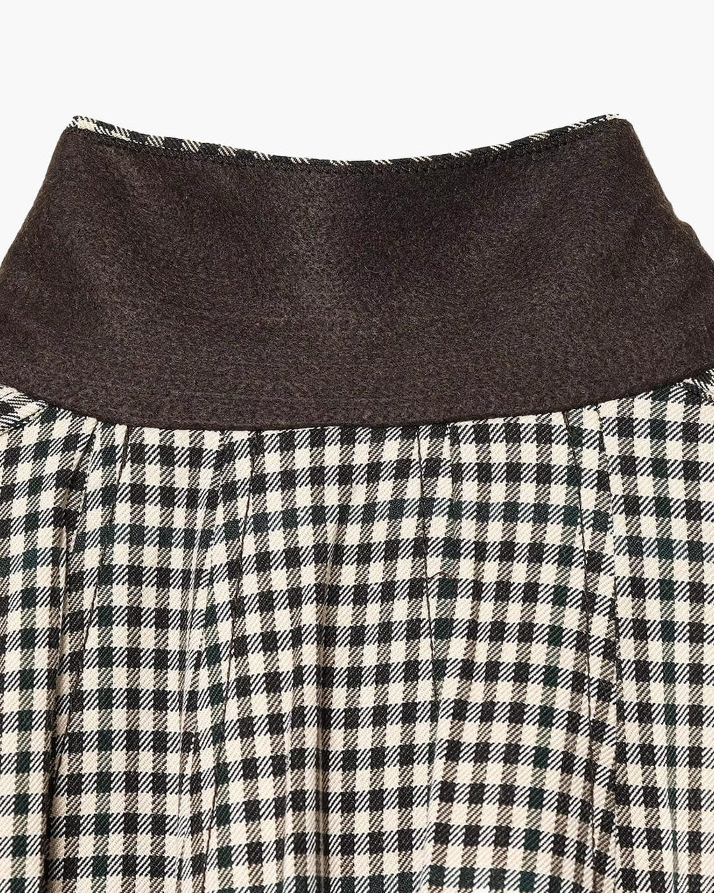 Bomber Emma con cuello alto y cuadros