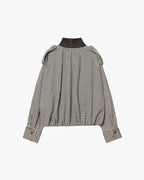 Bomber Emma con cuello alto y cuadros