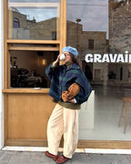 Emma Chaqueta oversize a cuadros con cordones