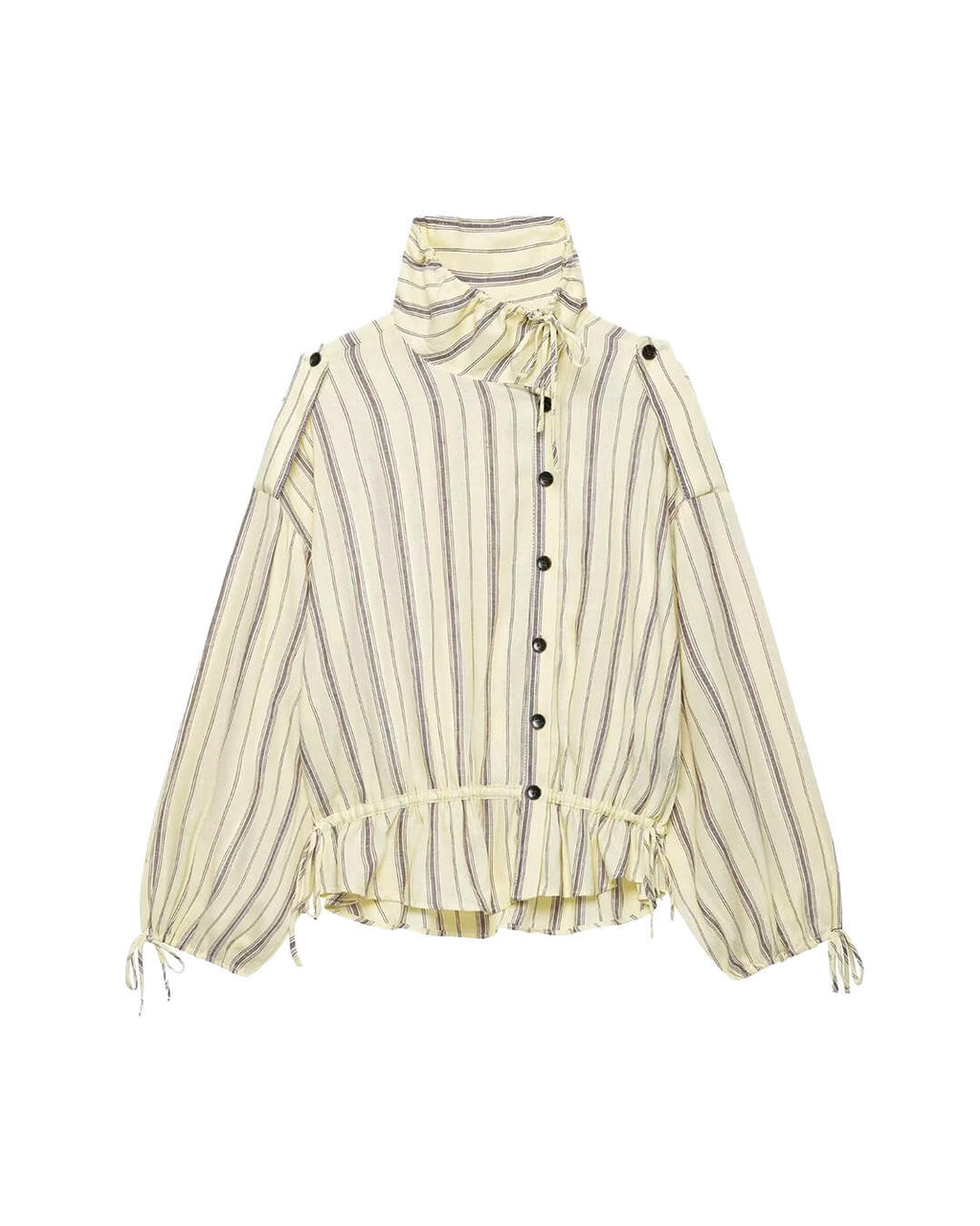 Chaqueta Gina con cuello alto y rayas