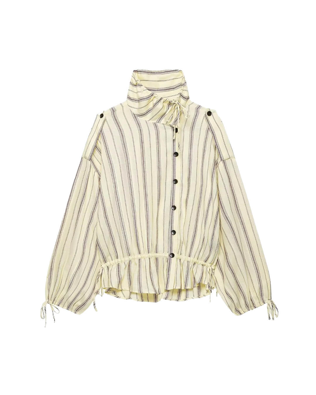 Chaqueta Gina con cuello alto y rayas