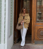 Cazadora bomber oversize Laura en antelina sintética